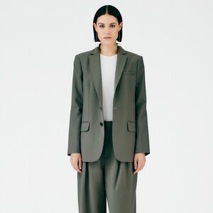Tibi Marlon Blazer Dark Stone